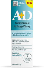 WELLSPRING A+D ANTIMICROBIAL HYDROGEL SPRAY – WITH HYPOCHLOROUS ACID, REMOVES GERMS, HELPS HEAL RASHES & IRRITA