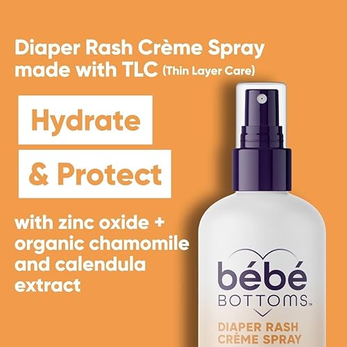 TARO BéBé BOTTOMS BABY DIAPER RASH CREAM SPRAY, NO-RUB TOUCH FREE APPLICATION FOR SENSITIVE SKIN (50 ML)