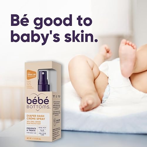 TARO BéBé BOTTOMS BABY DIAPER RASH CREAM SPRAY, NO-RUB TOUCH FREE APPLICATION FOR SENSITIVE SKIN (50 ML)