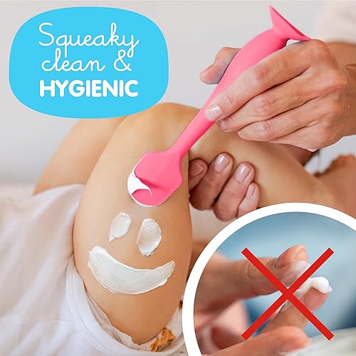 BUMCO BABY BUM BRUSH + MINI BABY DIAPER CREAM SPATULA WITH CASE - BPA-FREE SILICONE DIAPER SPATULA W