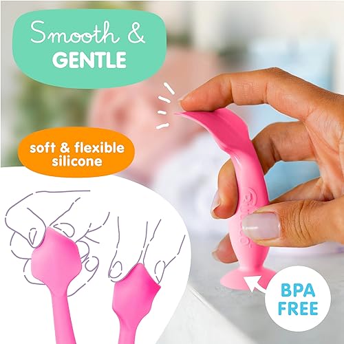 BUMCO BABY BUM BRUSH + MINI BABY DIAPER CREAM SPATULA WITH CASE - BPA-FREE SILICONE DIAPER SPATULA W