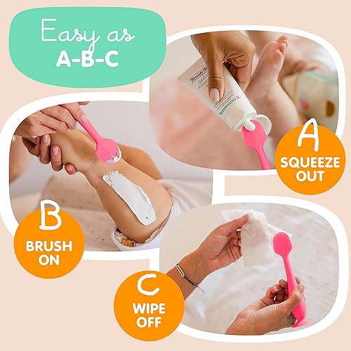 BUMCO BABY BUM BRUSH + MINI BABY DIAPER CREAM SPATULA WITH CASE - BPA-FREE SILICONE DIAPER SPATULA W