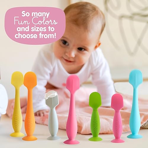 BUMCO BABY BUM BRUSH + MINI BABY DIAPER CREAM SPATULA WITH CASE - BPA-FREE SILICONE DIAPER SPATULA W
