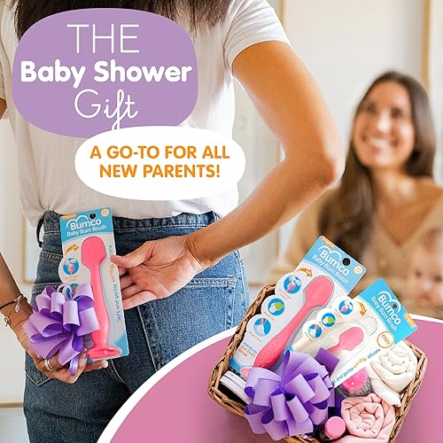 BUMCO BABY BUM BRUSH + MINI BABY DIAPER CREAM SPATULA WITH CASE - BPA-FREE SILICONE DIAPER SPATULA W