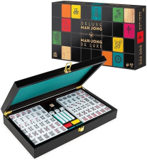 SPIN MASTER GAMES LEGACY DELUXE MAH JONG CLASSIC GAME WITH TWO-TONED TILES AND LINED WOOD STORAGE CA