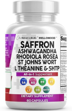 CLEAN NUTRACEUTICALS SAFFRON SUPPLEMENTS WITH ASHWAGANDHA, L-THEANINE MOOD SUPPORT HERBS