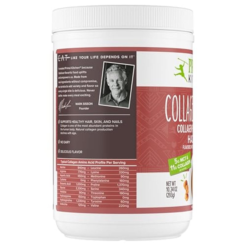PRIMAL KITCHEN HAZELNUT COLLAGEN CREAMER POWDER WITH MCT OIL, 10.34 OZ COLLAGEN PEPTIDES
