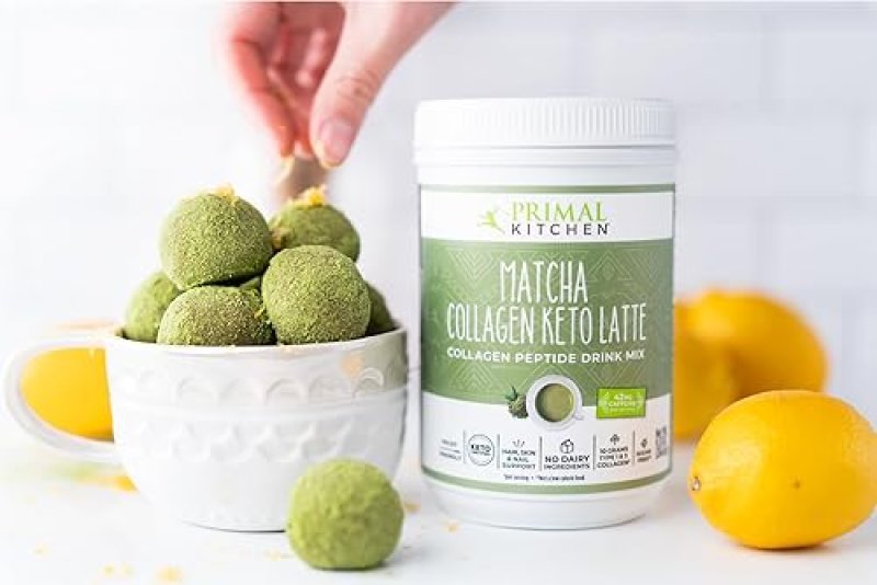 PRIMAL KITCHEN MATCHA COLLAGEN KETO LATTE POWDER SUGAR-FREE COLLAGEN PEPTIDES, 9.33 OZ