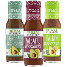 PRIMAL KITCHEN ITALIAN, BALSAMIC VINAIGRETTE GREEK DRESSING VARIETY PACK, 8 OZ EACH, AVOCADO OIL