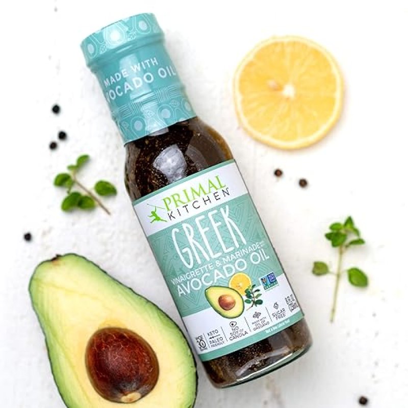 PRIMAL KITCHEN ITALIAN, BALSAMIC VINAIGRETTE GREEK DRESSING VARIETY PACK, 8 OZ EACH, AVOCADO OIL