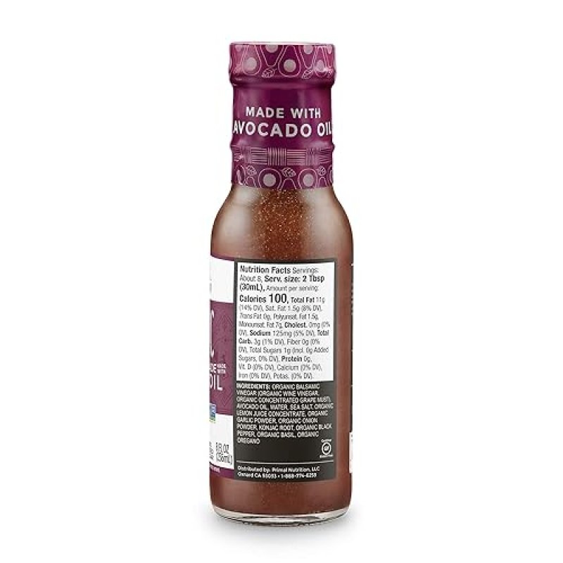 PRIMAL KITCHEN ITALIAN, BALSAMIC VINAIGRETTE GREEK DRESSING VARIETY PACK, 8 OZ EACH, AVOCADO OIL