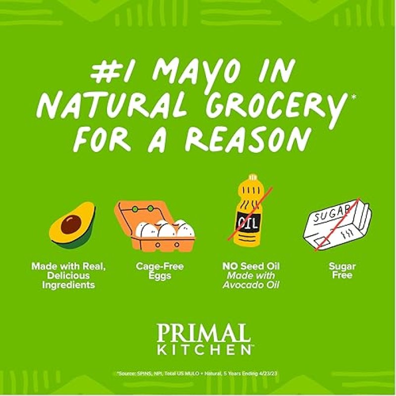 PRIMAL KITCHEN AVOCADO OIL MAYO, NO SOY OR CANOLA, ORIGINAL CHIPOTLE LIME, 12OZ, 2-PACK