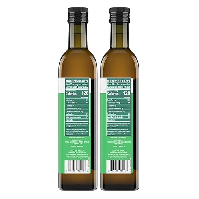 PRIMAL KITCHEN AVOCADO OIL 16.9OZ PACK OF 2 WHOLE30, PALEO KETO CERTIFIED COOKING OIL