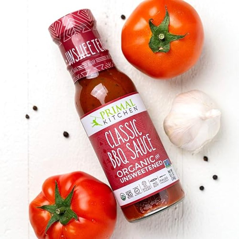 PRIMAL KITCHEN ORGANIC BBQ STEAK SAUCE 3-PACK NO CANE SUGAR, REAL INGREDIENTS