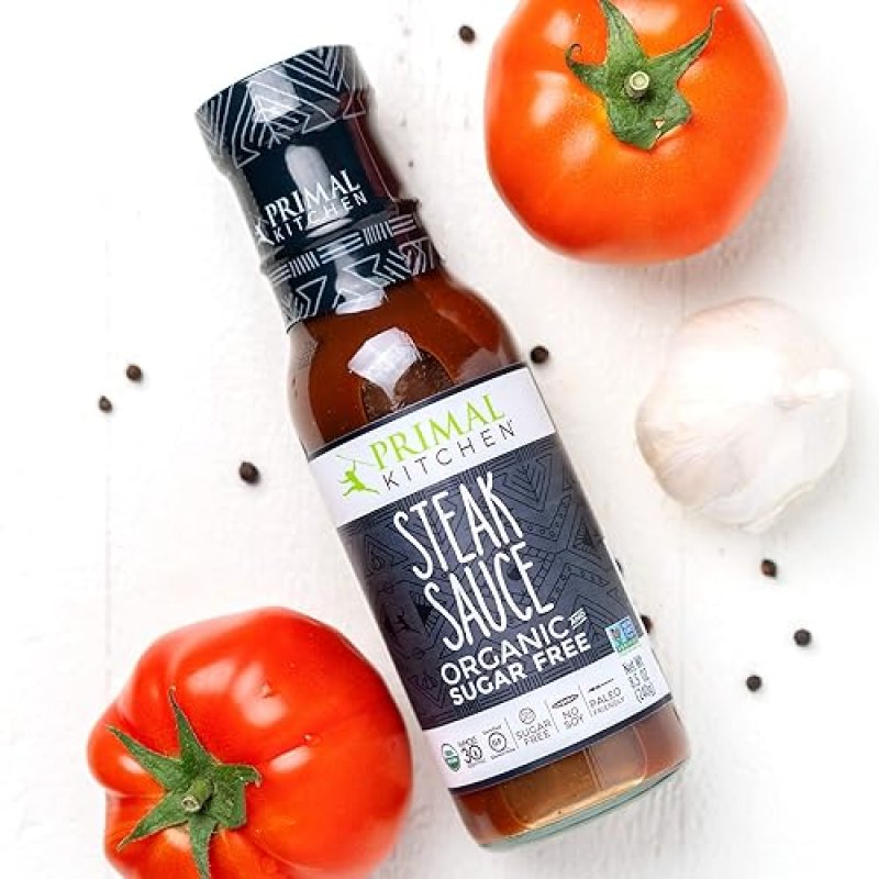 PRIMAL KITCHEN ORGANIC BBQ STEAK SAUCE 3-PACK NO CANE SUGAR, REAL INGREDIENTS