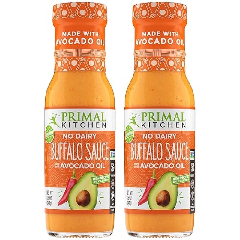 PRIMAL KITCHEN NO DAIRY BUFFALO SAUCE WITH AVOCADO OIL, NO CANE SUGAR, CORN SYRUP 2 PACK