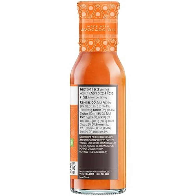 PRIMAL KITCHEN NO DAIRY BUFFALO SAUCE WITH AVOCADO OIL, NO CANE SUGAR, CORN SYRUP 2 PACK