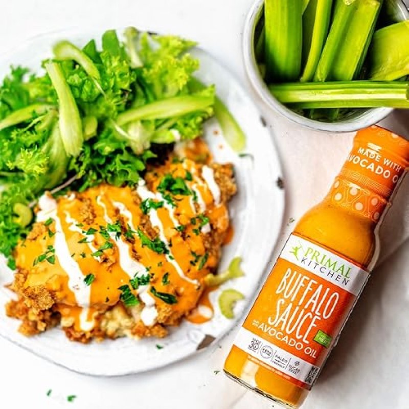 PRIMAL KITCHEN NO DAIRY BUFFALO SAUCE WITH AVOCADO OIL, NO CANE SUGAR, CORN SYRUP 2 PACK