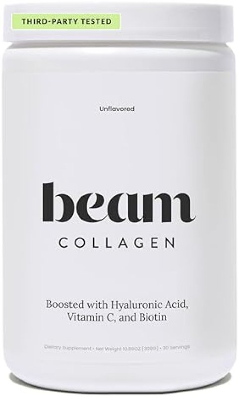 BEAM COLLAGEN POWDER FOR WOMEN WITH HYALURONIC ACID, BIOTIN, VITAMIN C 30 SERVINGS