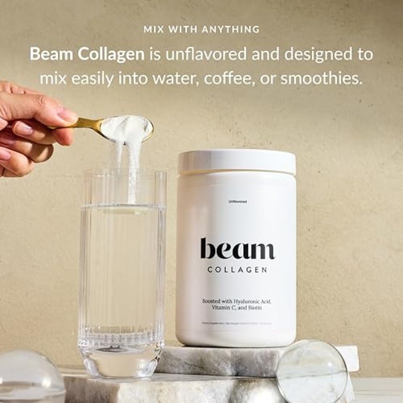 BEAM COLLAGEN POWDER FOR WOMEN WITH HYALURONIC ACID, BIOTIN, VITAMIN C 30 SERVINGS