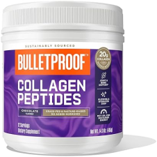 BULLETPROOF CHOCOLATE COLLAGEN PEPTIDES POWDER WITH MCT OIL, 14.3 OZ, GRASS-FED PROTEIN