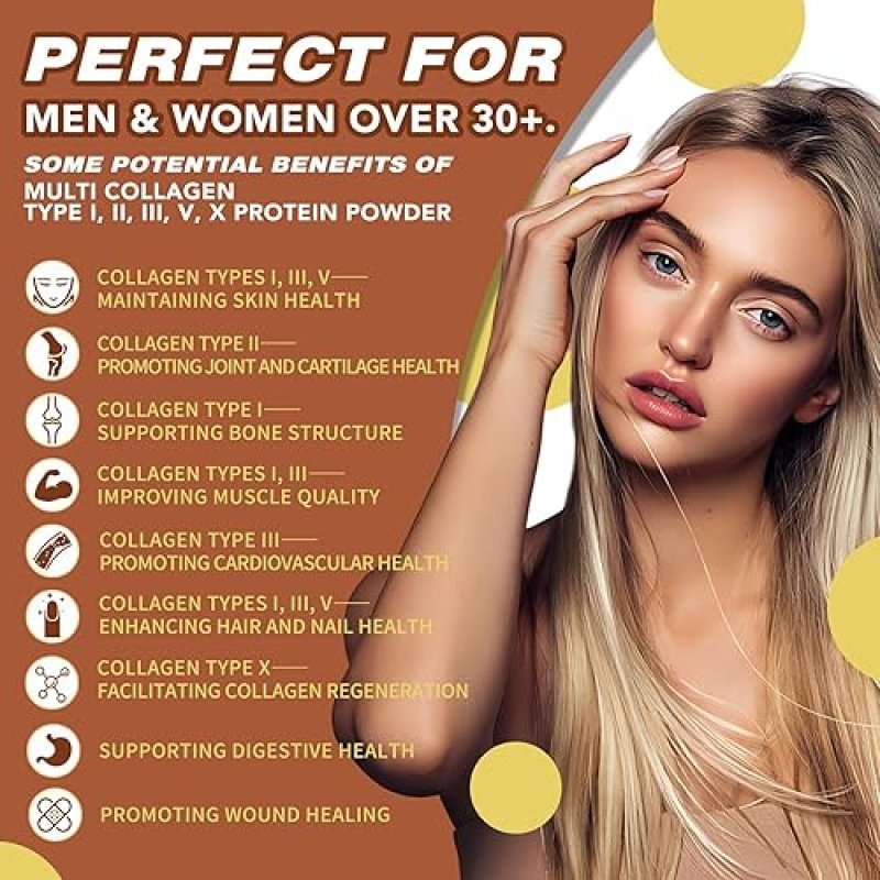 ZAMMEX CHOCOLATE MULTI COLLAGEN PEPTIDES POWDER TYPE I, III, V, X HAIR, SKIN GUT HEALTH, 1LB