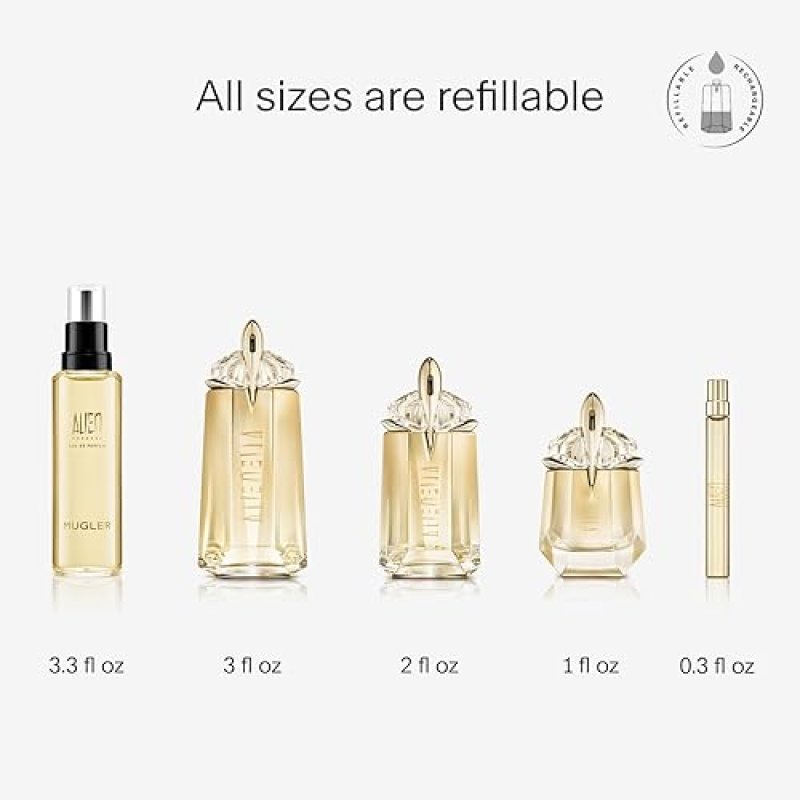 MUGLER ALIEN GODDESS EAU DE PARFUM FOR WOMEN FLORAL WOODY SCENT WITH BERGAMOT, JASMINE VANILLA