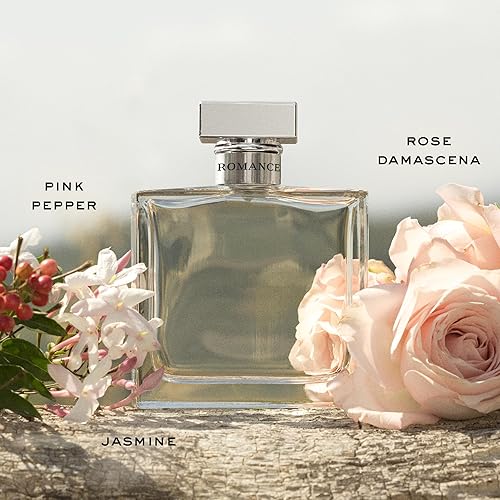RALPH LAUREN ROMANCE EAU DE PARFUM FOR WOMEN FLORAL WOODY SCENT WITH ROSE, JASMINE BERRIES