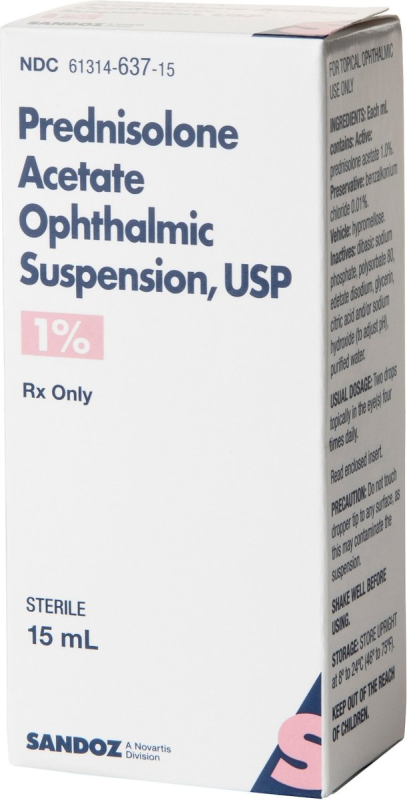 PREDNISOLONE ACETATE (GENERIC) OPHTHALMIC SUSPENSION 1%, 15-ML