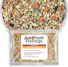 JUSTFOODFORDOGS VETERINARY DIET RENAL SUPPORT LOW PROTEIN FROZEN HUMAN-GRADE FRESH DOG FOOD, 72-OZ POUCH, CASE OF 7