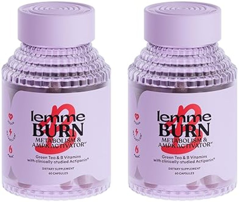LEMME BURN BELLY FAT CAPSULES - AMPK ACTIVATOR WITH GREEN TEA EGCG, B6 B12, 120 COUNT
