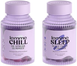 LEMME CHILL SLEEP GUMMIES BUNDLE WITH ASHWAGANDHA, MELATONIN MAGNESIUM 2-PACK, GLUTEN-FREE