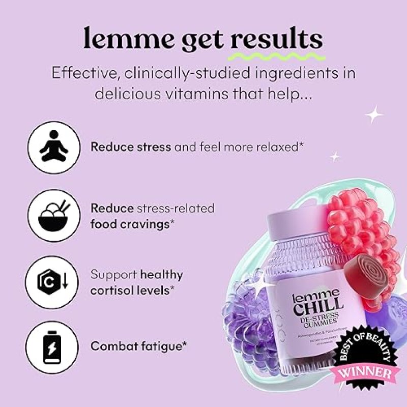 LEMME CHILL SLEEP GUMMIES BUNDLE WITH ASHWAGANDHA, MELATONIN MAGNESIUM 2-PACK, GLUTEN-FREE