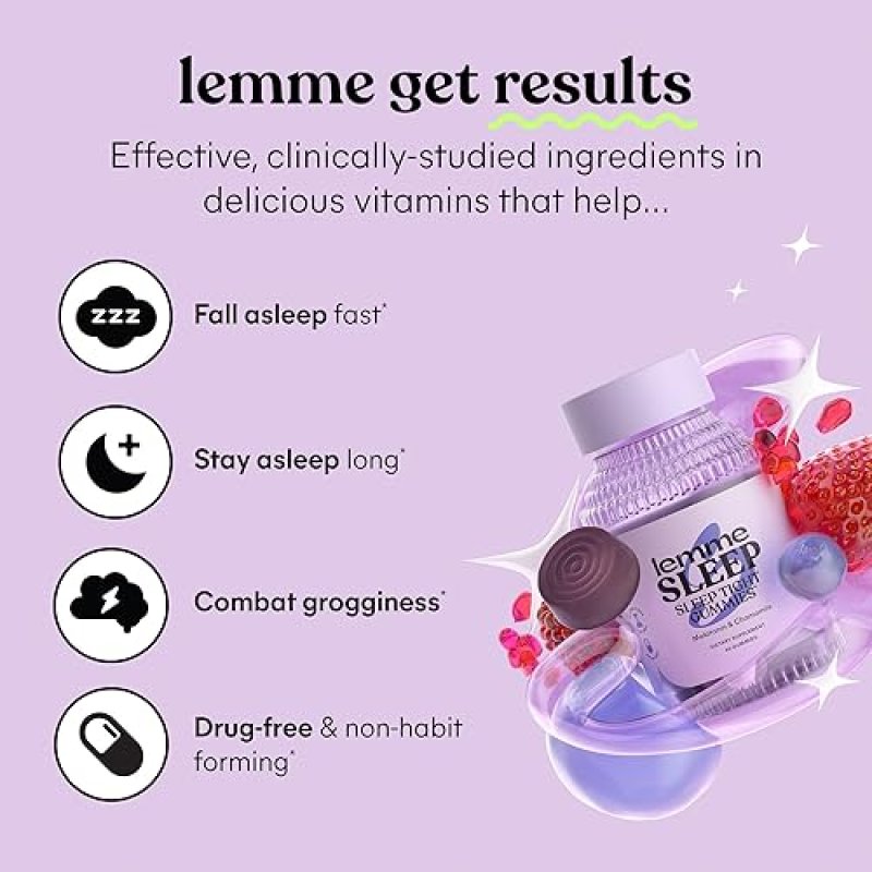 LEMME CHILL SLEEP GUMMIES BUNDLE WITH ASHWAGANDHA, MELATONIN MAGNESIUM 2-PACK, GLUTEN-FREE