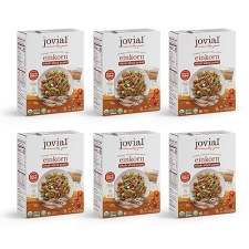 JOVIAL ORGANIC EINKORN PENNE RIGATE PASTA 100 WHOLE GRAIN, HIGH PROTEIN, NON-GMO, 12OZ X6