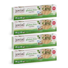 JOVIAL ORGANIC WHOLE GRAIN BROWN RICE CAPELLINI PASTA, GLUTEN DAIRY FREE, 12OZ, 4-PACK