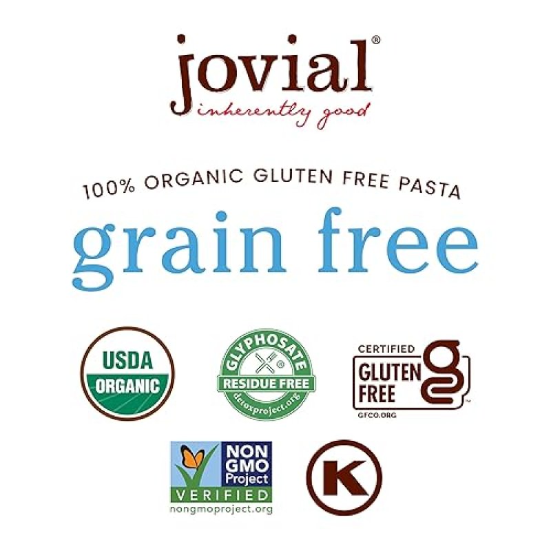 JOVIAL GRAIN-FREE CASSAVA SPAGHETTI - ORGANIC GLUTEN-FREE PALEO PASTA NOODLES, 8OZ, 6 PACK