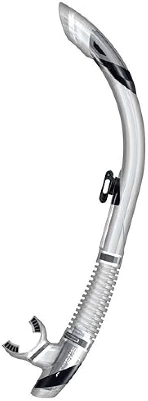 ATOMIC AQUATICS SV2 FLEX DIVE SNORKEL CLEAR AND BLACK FLEXIBLE SNORKELING GEAR