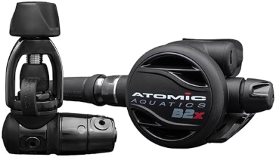 ATOMIC AQUATICS B2X SCUBA REGULATOR DURABLE, CORROSION-RESISTANT, AUTO FLOW CONTROL, SWIVEL