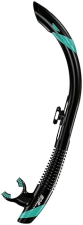 ATOMIC AQUATICS SV2 FLEX SNORKEL BLACK AQUA LIGHTWEIGHT, FLEXIBLE SWIMMING SNORKEL FOR ADULTS KIDS