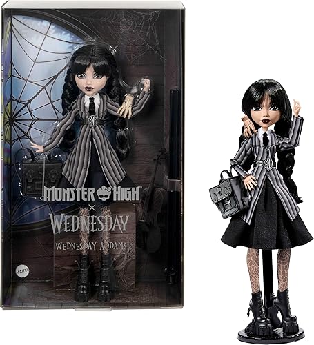 Monster High Wednesday Bebek ve Aksesuar Seti - Koleksiyonlu