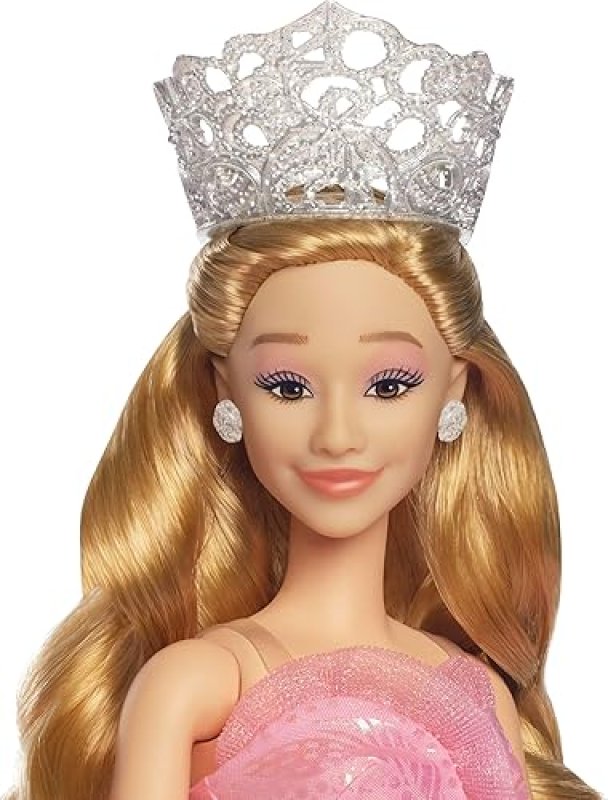 MATTEL UNIVERSAL WICKED DELUXE GLINDA DOLL WITH CROWN SCEPTER MOVIE-INSPIRED FASHION TOY