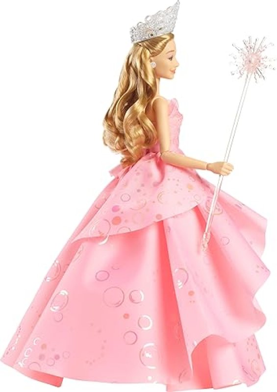 MATTEL UNIVERSAL WICKED DELUXE GLINDA DOLL WITH CROWN SCEPTER MOVIE-INSPIRED FASHION TOY