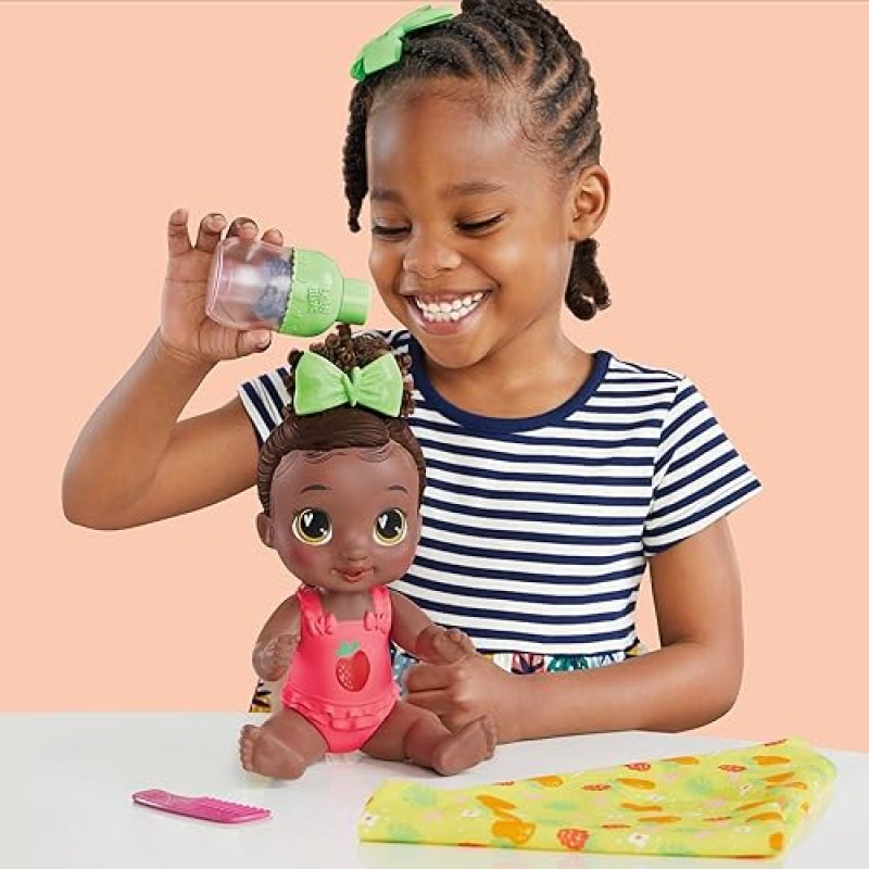 HASBRO BABY ALIVE SNUGGLE BERRY BOO BLACK HAIR 11 WATER BABY DOLL PLAYSET FOR KIDS 3