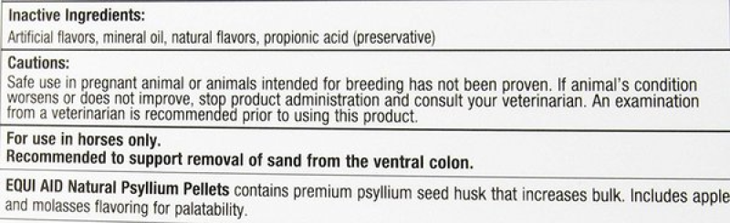 NATURAL PSYLLIUM FIBER PELLETS APPLE/MOLASSES FLAVOR HORSE SUPPLEMENT, 5-LB BUCKET
