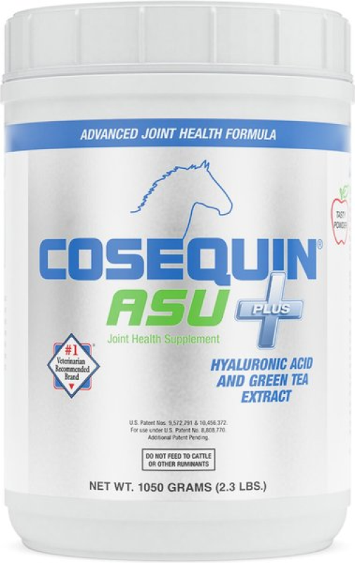 NUTRAMAX COSEQUIN ASU PLUS HYALURONIC ACID & GREEN TEA EXTRACT JOINT HEALTH POWDER HORSE SUPPLEMENT, 1050-G