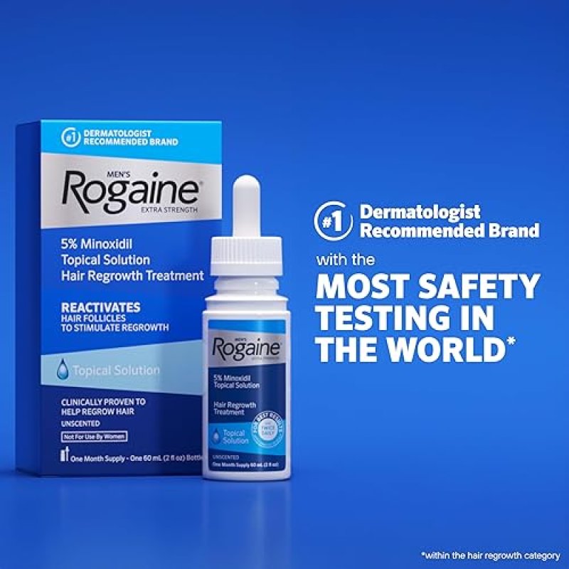 ROGAINE 5 MINOXIDIL EXTRA STRENGTH HAIR REGROWTH SOLUTION, UNSCENTED, 2 FL OZ