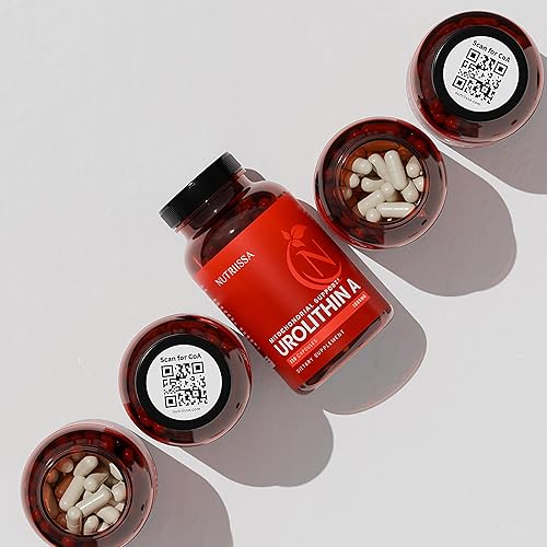 NUTRIISSA UROLITHIN A 1000MG CAPSULES MUSCLE STRENGTH CELLULAR REJUVENATION, VEGAN, 120CT