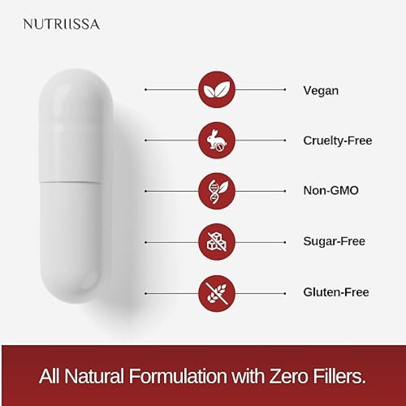 NUTRIISSA UROLITHIN A 1000MG CAPSULES MUSCLE STRENGTH CELLULAR REJUVENATION, VEGAN, 120CT