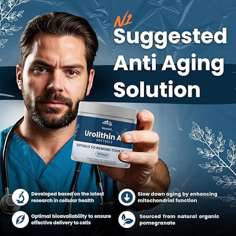 UROLITHIN A SOFTGELS MITOPURE A MITOCHONDRIAL ANTI-AGING SUPPLEMENT FOR MEN WOMEN